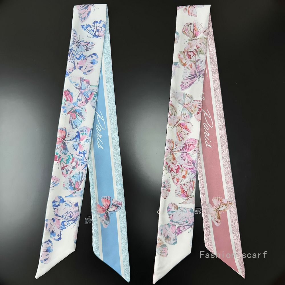 Women Fashion Necktie - Lightweight Floral Scarf Women Summer Accessory