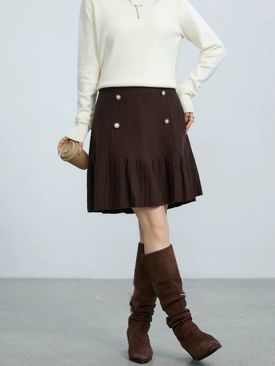 Women Fashion Over The Years - plus Size A-Line Skirt High Waist