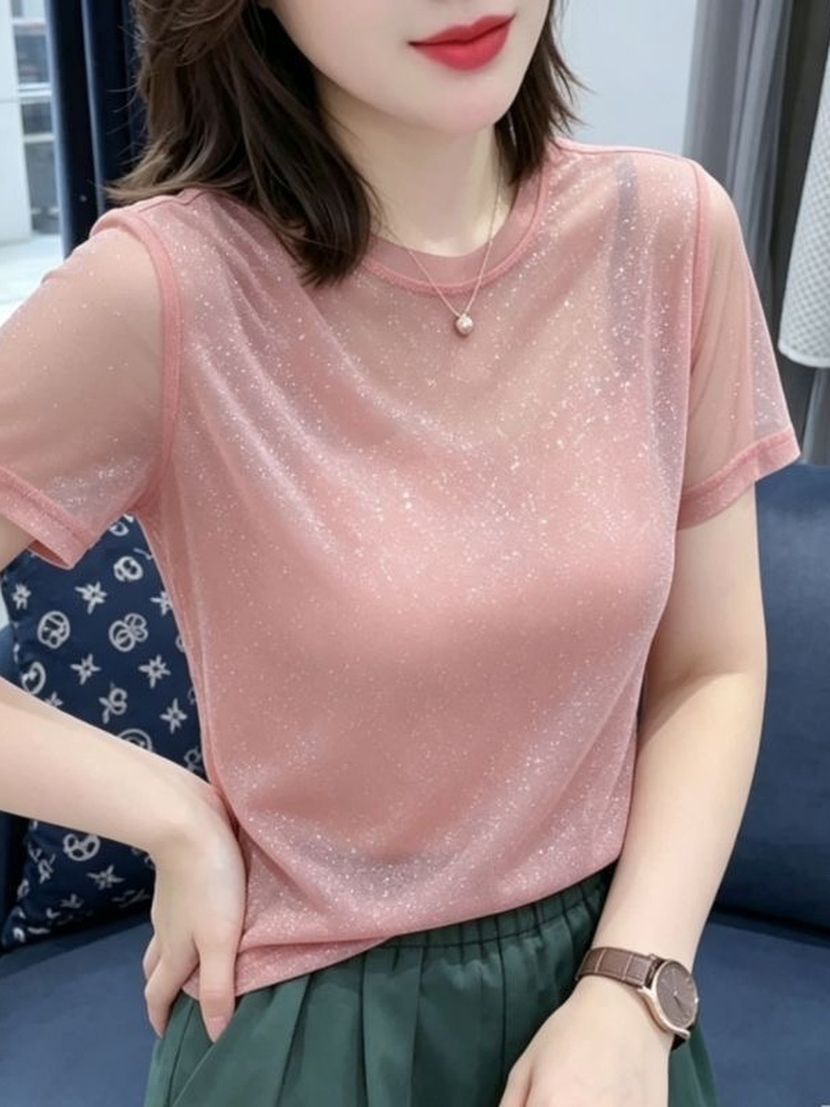 Shiny Sequin Elastic Net Sleev - Women Fashion Over The Years review and price