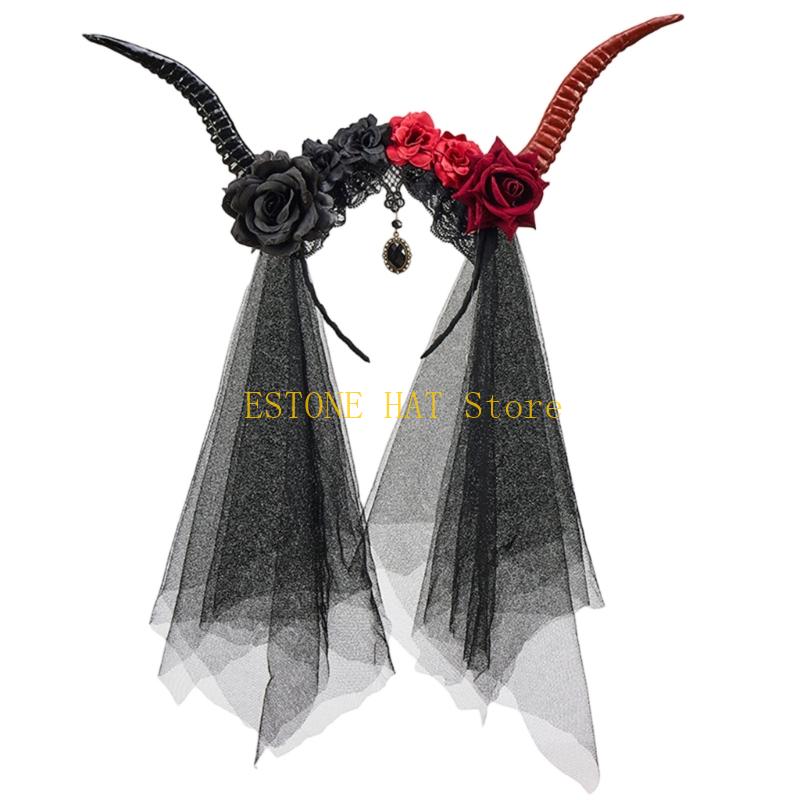49MF Floral Animal Horn Shaped - Women Fashion Photoshoot review and price